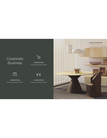 Wood Furniture elegant powerpoint templates