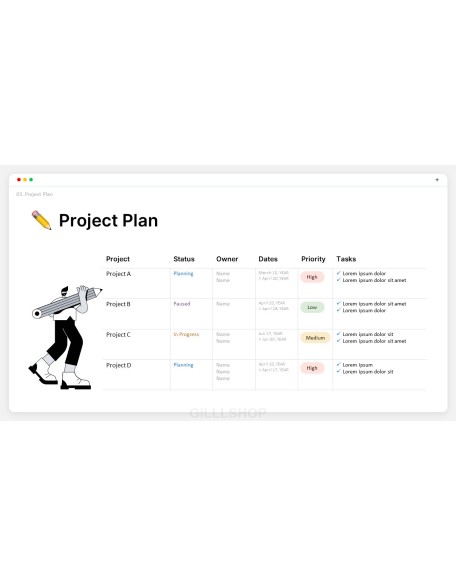 Project Notion Theme startup investor presentation ppt