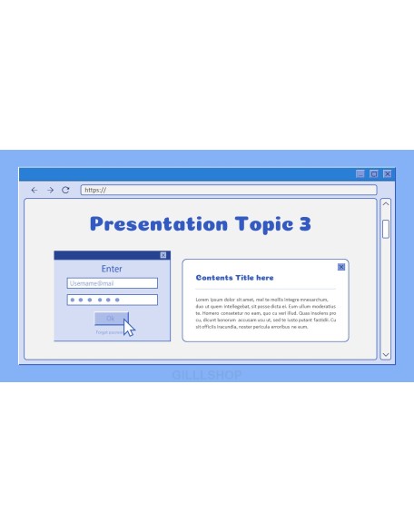 Retro Web Browser business proposal layout