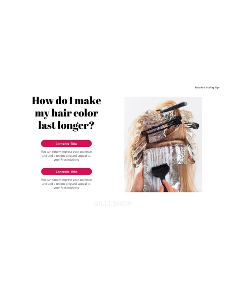 Best Hair Styling Tips PowerPoint Format