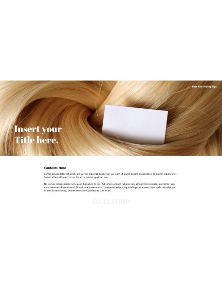 Best Hair Styling Tips PowerPoint Format