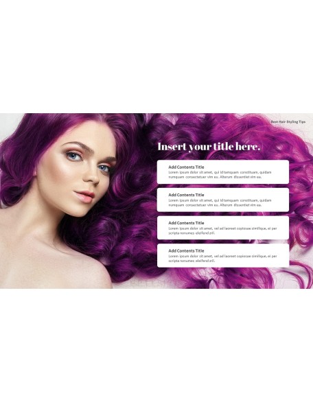 Best Hair Styling Tips PowerPoint Format