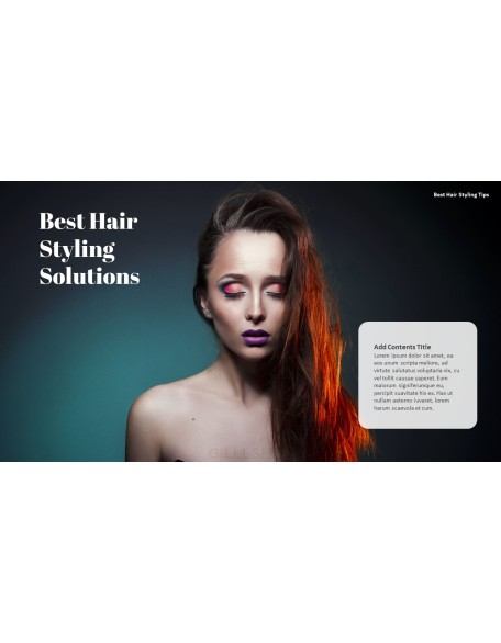 Best Hair Styling Tips PowerPoint Format
