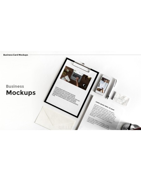 Business Card Mockups Modern PPT Templates