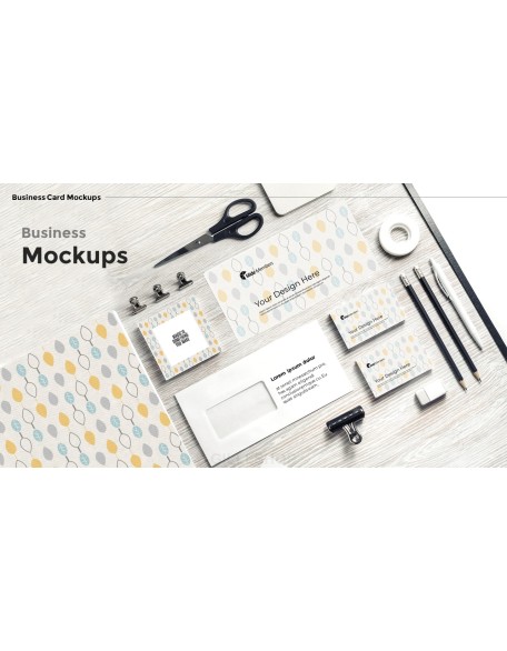 Business Card Mockups Modern PPT Templates