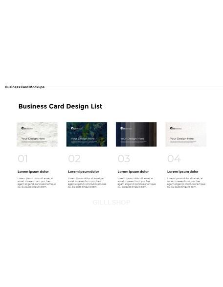 Business Card Mockups Modern PPT Templates