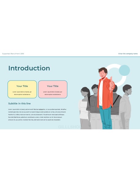 Recruitment of College Student Supporters presentation slide design