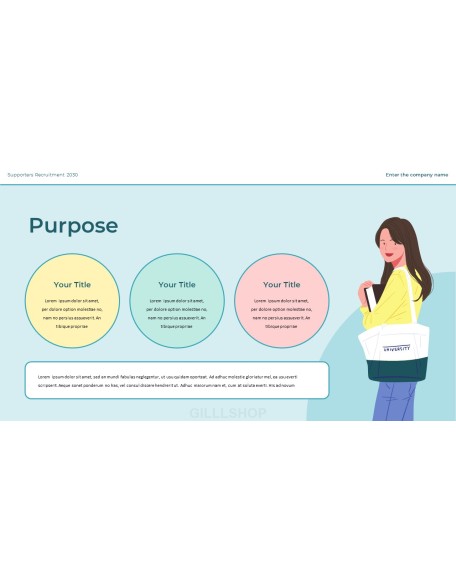 Recruitment of College Student Supporters presentation slide design