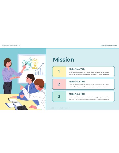 Recruitment of College Student Supporters presentation slide design