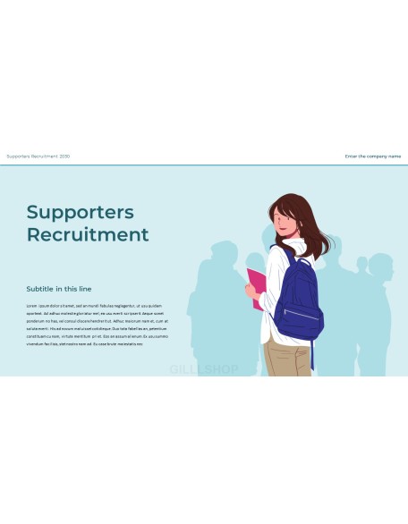 Recruitment of College Student Supporters presentation slide design