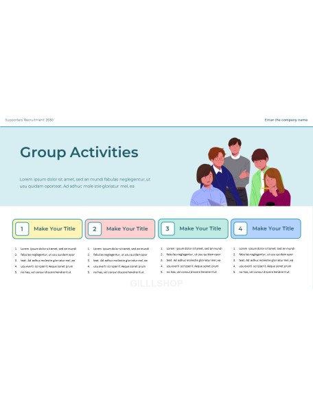 Recruitment of College Student Supporters presentation slide design