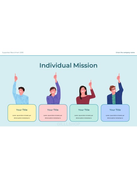 Recruitment of College Student Supporters presentation slide design