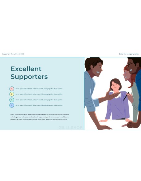 Recruitment of College Student Supporters presentation slide design