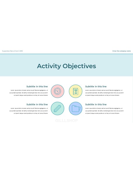 Recruitment of College Student Supporters presentation slide design