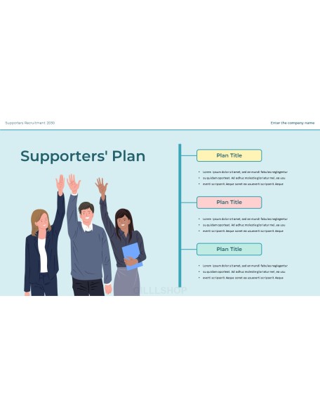 Recruitment of College Student Supporters presentation slide design