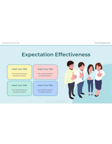 Recruitment of College Student Supporters presentation slide design