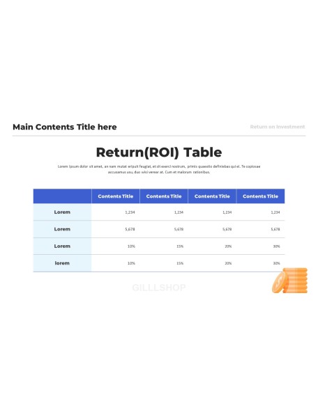 Return on Investment (ROI) ppt template ppt