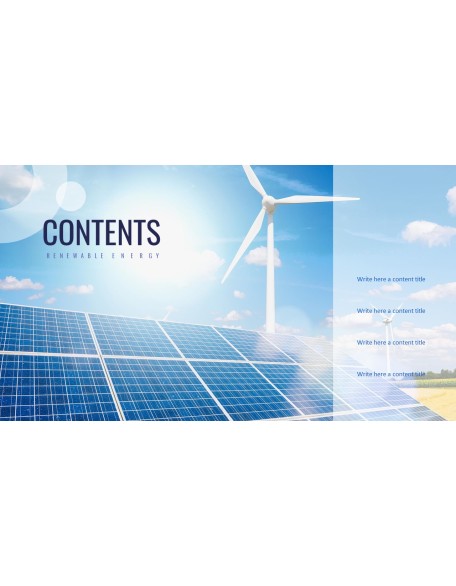 Renewable Energy Presentation Format