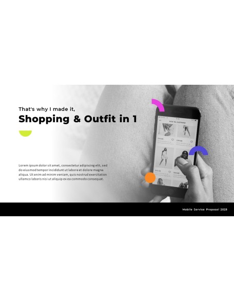 Mobile Service Proposal (Shopping App) Theme PT Templates