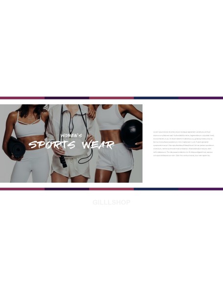 Women's Sports Wear Modern PPT Templates