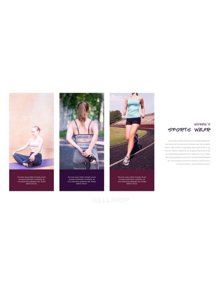 Women's Sports Wear Modern PPT Templates