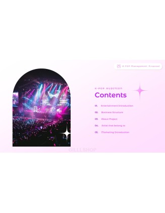 K-POP Entertainment Management Interactive PPT