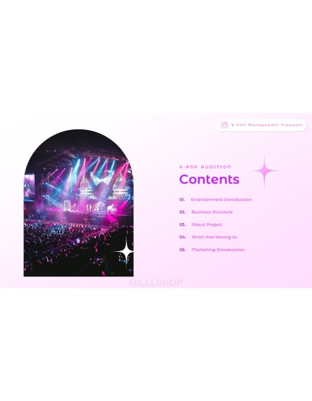 K-POP Entertainment Management Interactive PPT