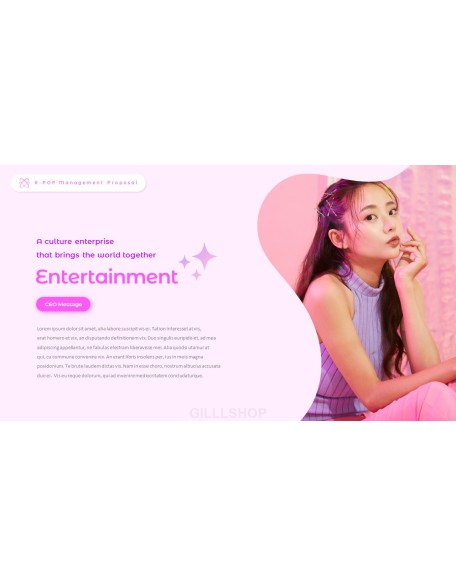 K-POP Entertainment Management Interactive PPT