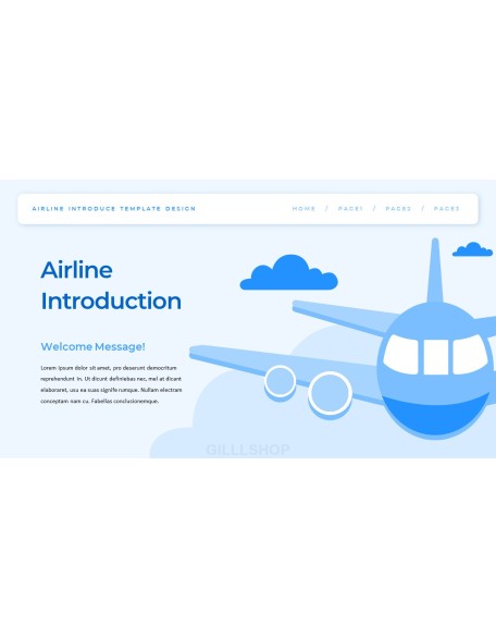 Airline business presentation template