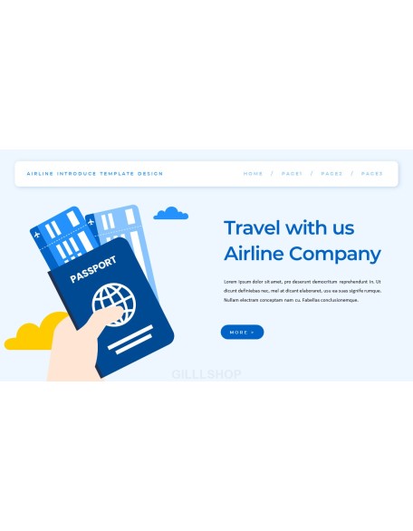 Airline business presentation template