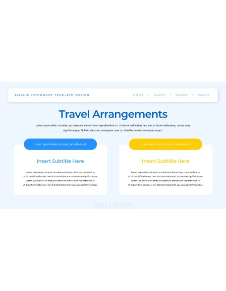 Airline business presentation template