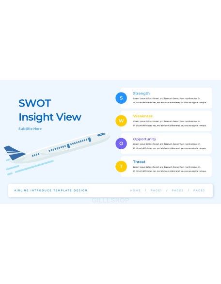 Airline business presentation template