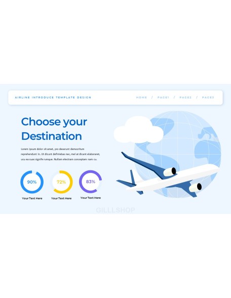 Airline business presentation template