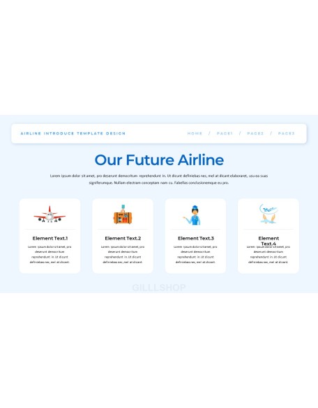 Airline business presentation template