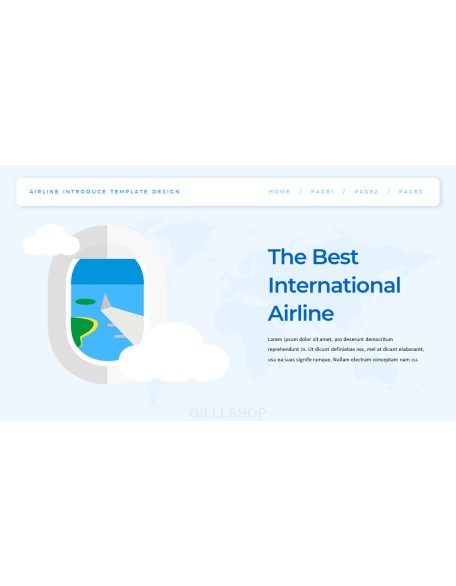 Airline business presentation template