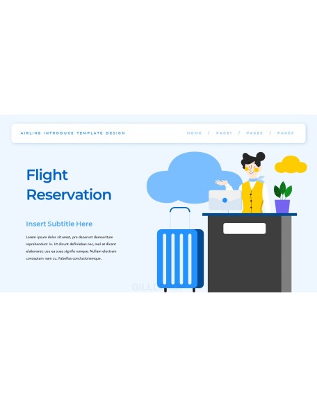 Airline business presentation template