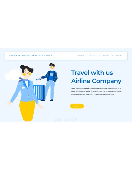 Airline business presentation template