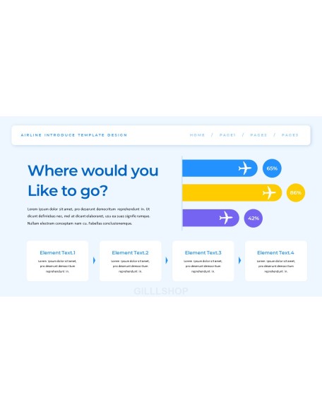 Airline business presentation template