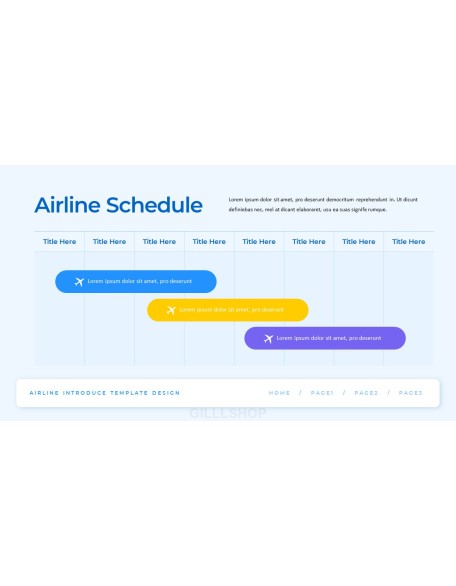 Airline business presentation template