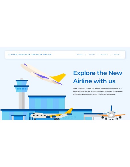 Airline business presentation template