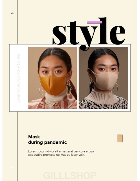 Fashion Mask in Pandemic Presentations PPT