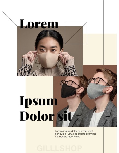 Fashion Mask in Pandemic Presentations PPT