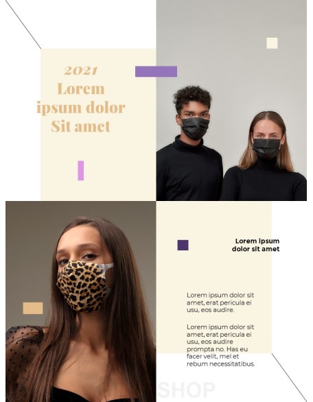 Fashion Mask in Pandemic Presentations PPT