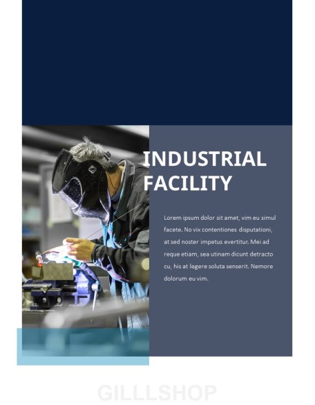 Industrial Facility Simple PowerPoint Template Design