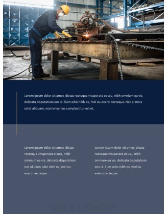 Industrial Facility Simple PowerPoint Template Design