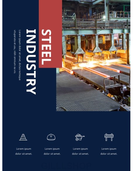 Industrial Facility Simple PowerPoint Template Design