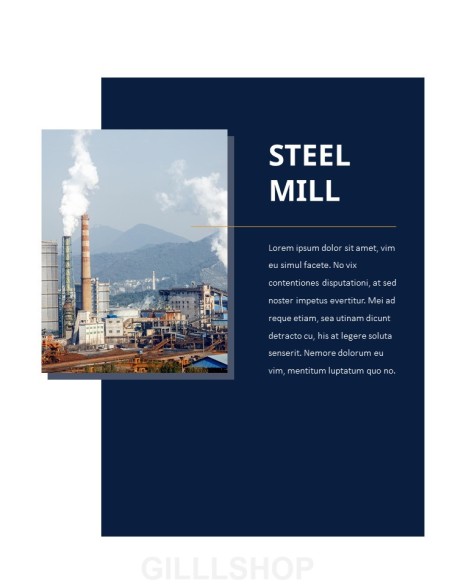 Industrial Facility Simple PowerPoint Template Design