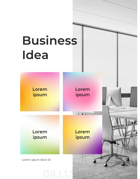 Gradient Colors Business Project PPT Design Templates