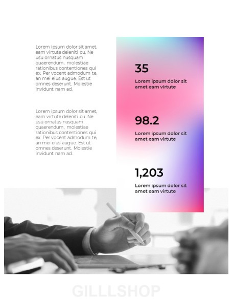 Gradient Colors Business Project PPT Design Templates