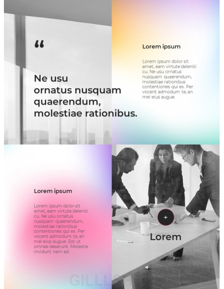 Gradient Colors Business Project PPT Design Templates